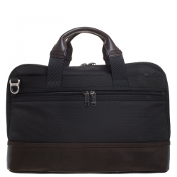 Pre Owned Tumi Black Nylon Alpha Bravo Hansen Briefcase