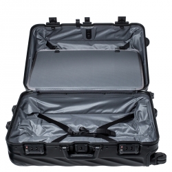 TUMI Silver Aluminum 4 Wheel Short Trip Packing Case 19 Degrees Luggage 65