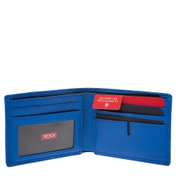 Tumi Electric Blue Leather Bifold Wallet