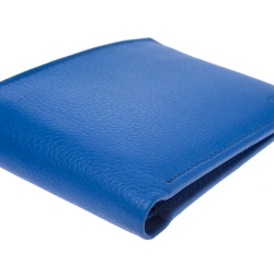 Tumi Electric Blue Leather Bifold Wallet