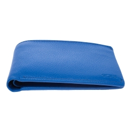 Tumi Electric Blue Leather Bifold Wallet