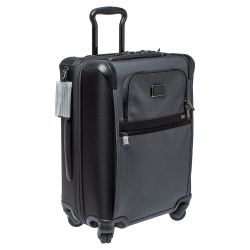 Pre Owned Tumi Grey/Black Nylon Alpha 2 Continental Expandable 4 Wheel Carry On Luggage