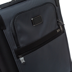 Pre Owned Tumi Grey/Black Nylon Alpha 2 Continental Expandable 4 Wheel Carry On Luggage