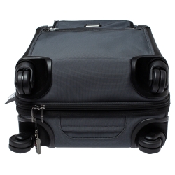 Pre Owned Tumi Grey/Black Nylon Alpha 2 Continental Expandable 4 Wheel Carry On Luggage