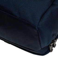 TUMI Blue Nylon and Leather Slim Solutions Backpack