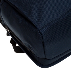 TUMI Blue Nylon and Leather Slim Solutions Backpack