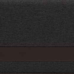 Pre Owned TUMI Grey/Brown Canvas and Leather Travel Zip Around Wallet