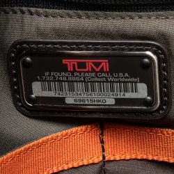 Pre Owned Tumi Black/Brown Nylon and Leather Burke Portfolio Slim Bag