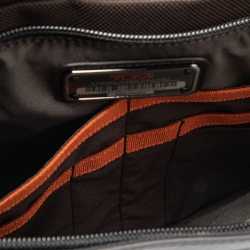 Pre Owned Tumi Black/Brown Nylon and Leather Burke Portfolio Slim Bag