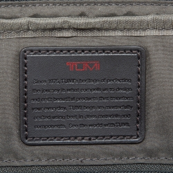 Pre Owned Tumi Black/Brown Nylon and Leather Burke Portfolio Slim Bag