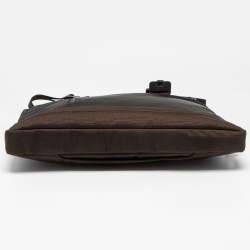 Pre Owned Tumi Black/Brown Nylon and Leather Burke Portfolio Slim Bag