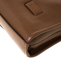 Tumi Brown Leather Seneca Slim Briefcase