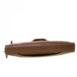 Tumi Brown Leather Seneca Slim Briefcase