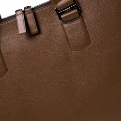 Tumi Brown Leather Seneca Slim Briefcase