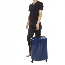 TUMI Blue PVC V3 Rolling Suitcase
