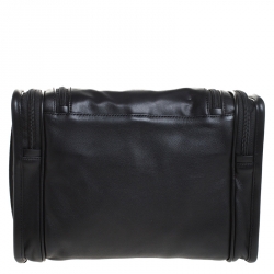 Pre Owned Tumi Black Leather Alpha II Hanging Travel Clutch