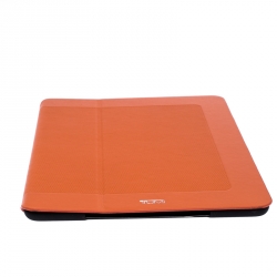 Pre Owned Tumi Orange/Black Leather and Rubber Prism iPad Air 2 Case
