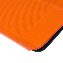 Pre Owned Tumi Orange/Black Leather and Rubber Prism iPad Air 2 Case