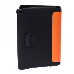 Pre Owned Tumi Orange/Black Leather and Rubber Prism iPad Air 2 Case