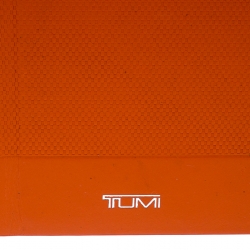 Pre Owned Tumi Orange/Black Leather and Rubber Prism iPad Air 2 Case