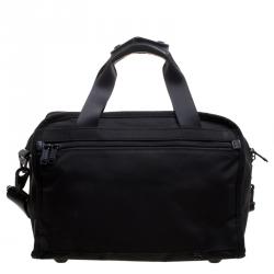 Pre Owned Tumi Black Nylon Portfolio Alpha Duffle Bag