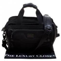 Pre Owned Tumi Black Nylon Portfolio Alpha Duffle Bag