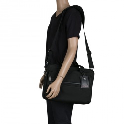 Pre Owned Tumi Black Nylon Expandable Portfolio Alpha Laptop Bag