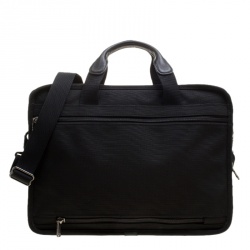 Pre Owned Tumi Black Nylon Expandable Portfolio Alpha Laptop Bag