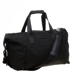 Pre Owned TUMI Black Nylon Alpha 2 Double Expansion Duffel Bag