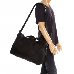 Pre Owned TUMI Black Nylon Alpha 2 Double Expansion Duffel Bag