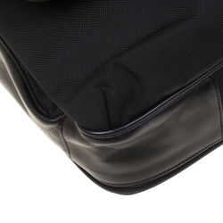Tumi Black Nylon and Leather Arrive Galeao Messenger Bag