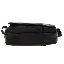 Tumi Black Nylon and Leather Arrive Galeao Messenger Bag