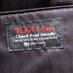 Pre Owned Tumi Black Nylon Alpha T-Pass Expandable Laptop Briefcase