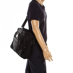 Pre Owned Tumi Black Nylon Alpha T-Pass Expandable Laptop Briefcase