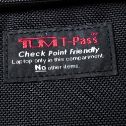 Tumi Black Nylon Alpha T-Pass Expandable Laptop Briefcase