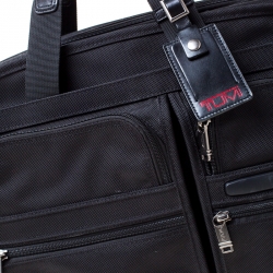 Tumi Black Nylon Alpha T-Pass Expandable Laptop Briefcase