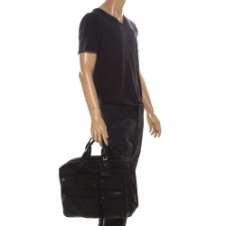 Tumi Black Nylon Alpha T-Pass Expandable Laptop Briefcase
