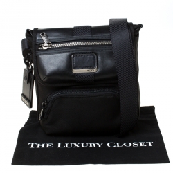 Tumi Black Nylon and Leather Alpha Bravo Braton Crossbody Bag