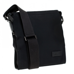 Pre Owned Tumi Black Nylon Messenger Bag