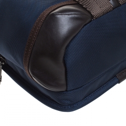Pre Owned Tumi Blue/Brown Nylon Saratoga Sling Backpack