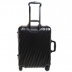 Pre Owned TUMI Black Aluminum 4 Wheel Short Trip Packing Case 19 Degrees Luggage 55