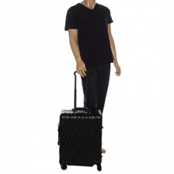 Pre Owned TUMI Black Aluminum 4 Wheel Short Trip Packing Case 19 Degrees Luggage 55