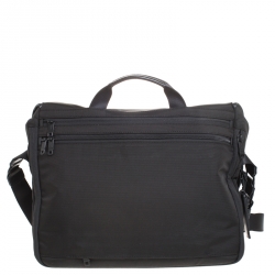 Pre Owned Tumi Black Nylon Alpha Flap Laptop Bag