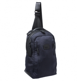 Pre Owned TUMI Navy Blue Nylon and Leather Sling Backpack
