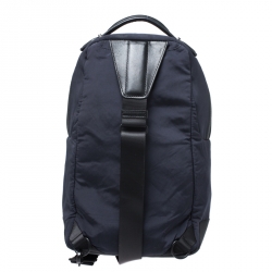 Pre Owned TUMI Navy Blue Nylon and Leather Sling Backpack