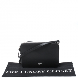Tumi Black Leather Crossbody Bag 