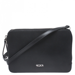 Tumi Black Leather Crossbody Bag 
