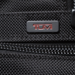 Tumi Black Nylon Alpha Deluxe Roller Briefcase