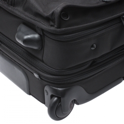 Tumi Black Nylon Alpha Deluxe Roller Briefcase