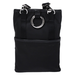 Pre Owned Tumi Black Nylon and Leather Crossbody Bag